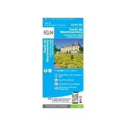 Carte IGN FORÊT DE MONTMORENCY FORÊT DE L'ISLE-ADAM FORÊT DE CARNELLE