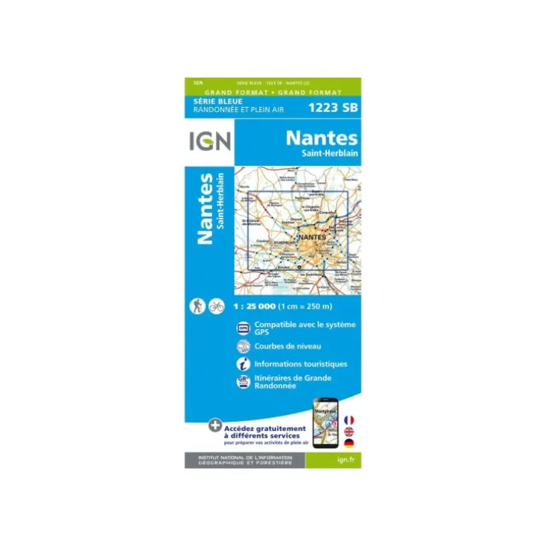 Carte IGN NANTES SAINT-HERBLAIN