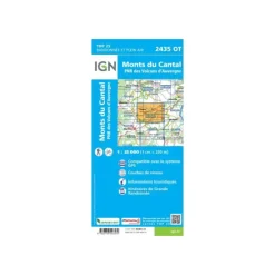Carte TOP 25 Monts du Cantal - PNR des Volcans d'Auvergne