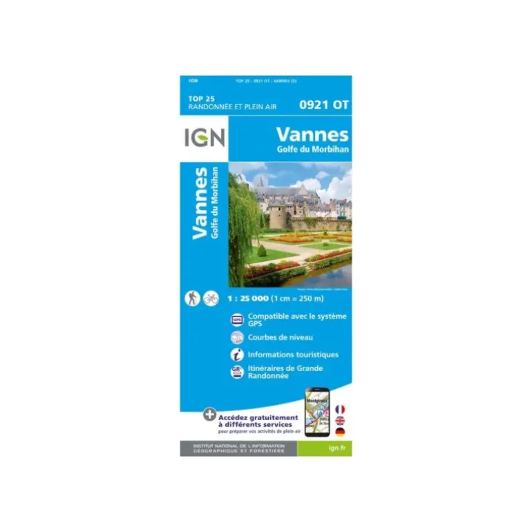 CARTE VANNES, GOLFE DU MORBIHAN