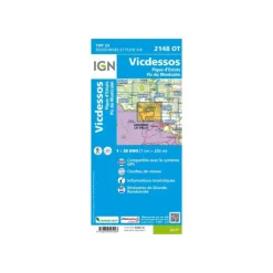 CARTE VICDESSOS, PIQUE D'ESTATS ET PIC DU MONTCALM