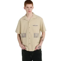Chemise Seersucker Embroidery homme