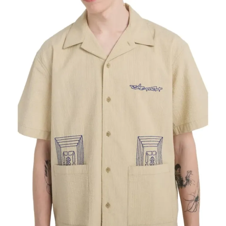 Chemise Seersucker Embroidery homme