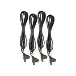 JEU DE 4 CABLES 6P SNAP NOIRS