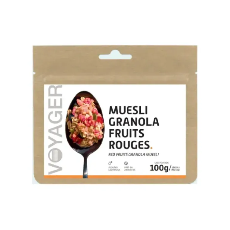 PETIT-DÉJEUNER LYOPHILISÉ - MUESLI GRANOLA FRUITS ROUGES