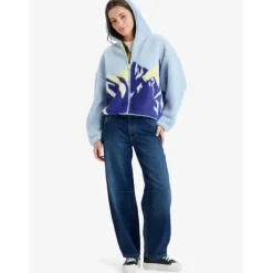 Polaire à capuche Chloe Kim Print femme