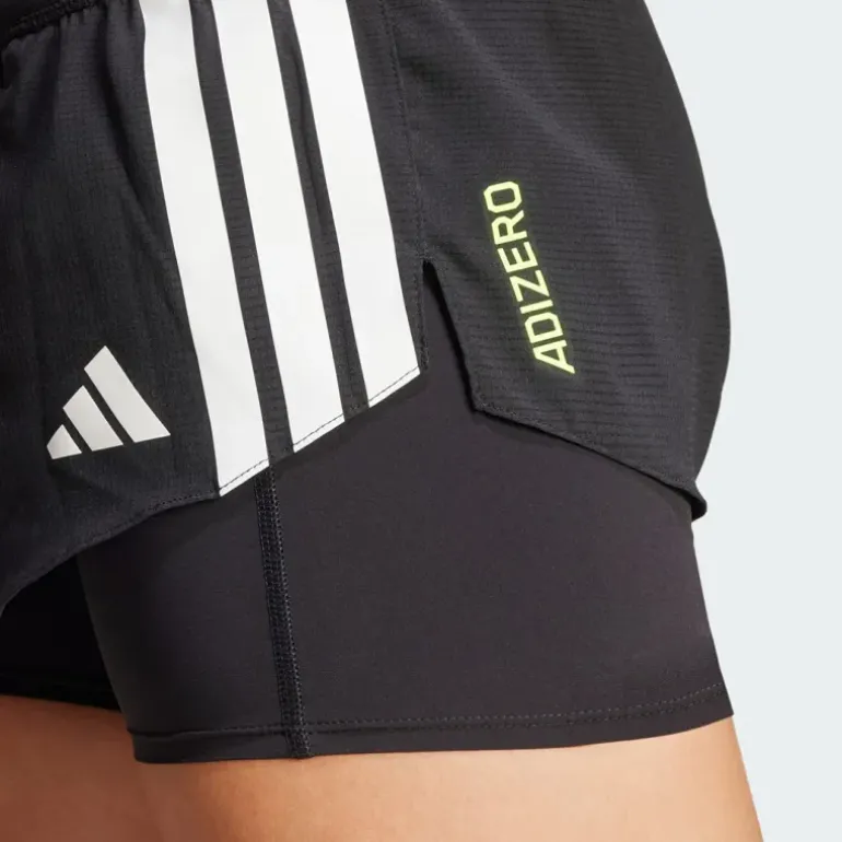 SHORT ADIZERO 2IN1 FEMME
