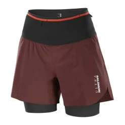 SHORT S/LAB ULTRA 2 EN 1 FEMME decadent chocolate