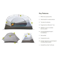 TENTE 2 PLACES AURORA AVEC TAPIS DE SOL