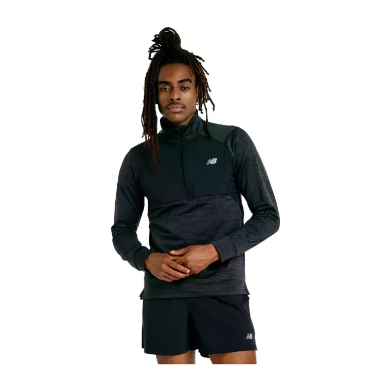 T-SHIRT ATHLETICS HEAT GRID 1/2 ZIP HOMME