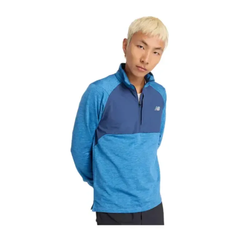 T-SHIRT ATHLETICS HEAT GRID 1/2 ZIP HOMME