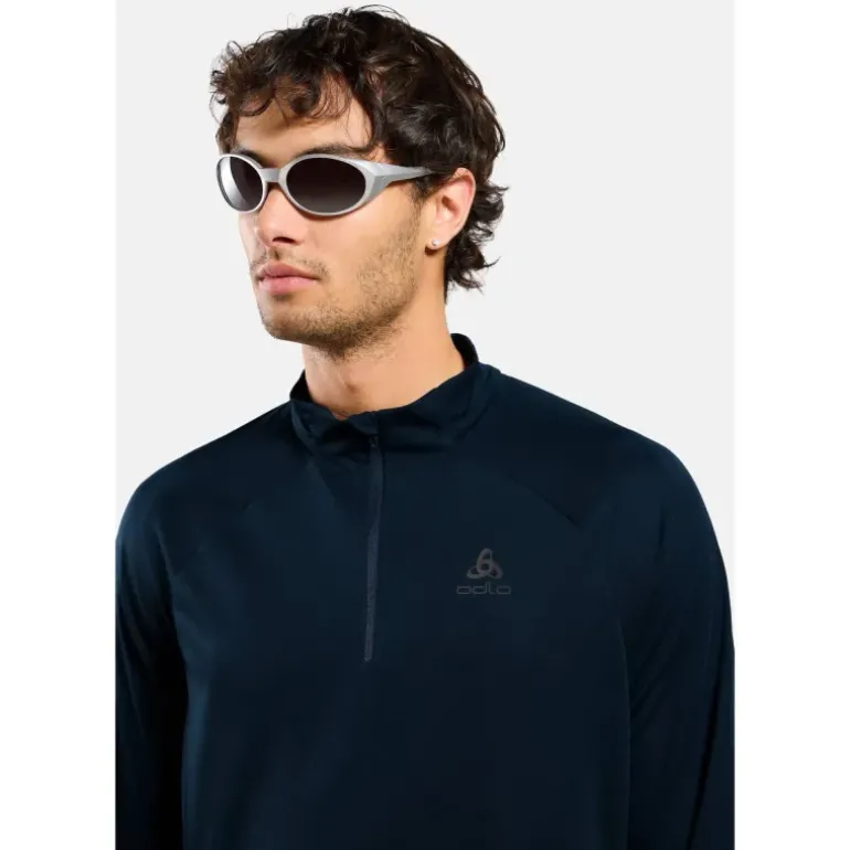 T-SHIRT MANCHES LONGUES 1/2 ZIP ESSENTIAL HOMME