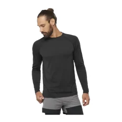 T-SHIRT MANCHES LONGUES CROSS RUN HOMME NOIR