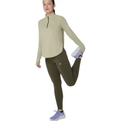 T-shirt manches longues Nagino Run 1/4 zip femme